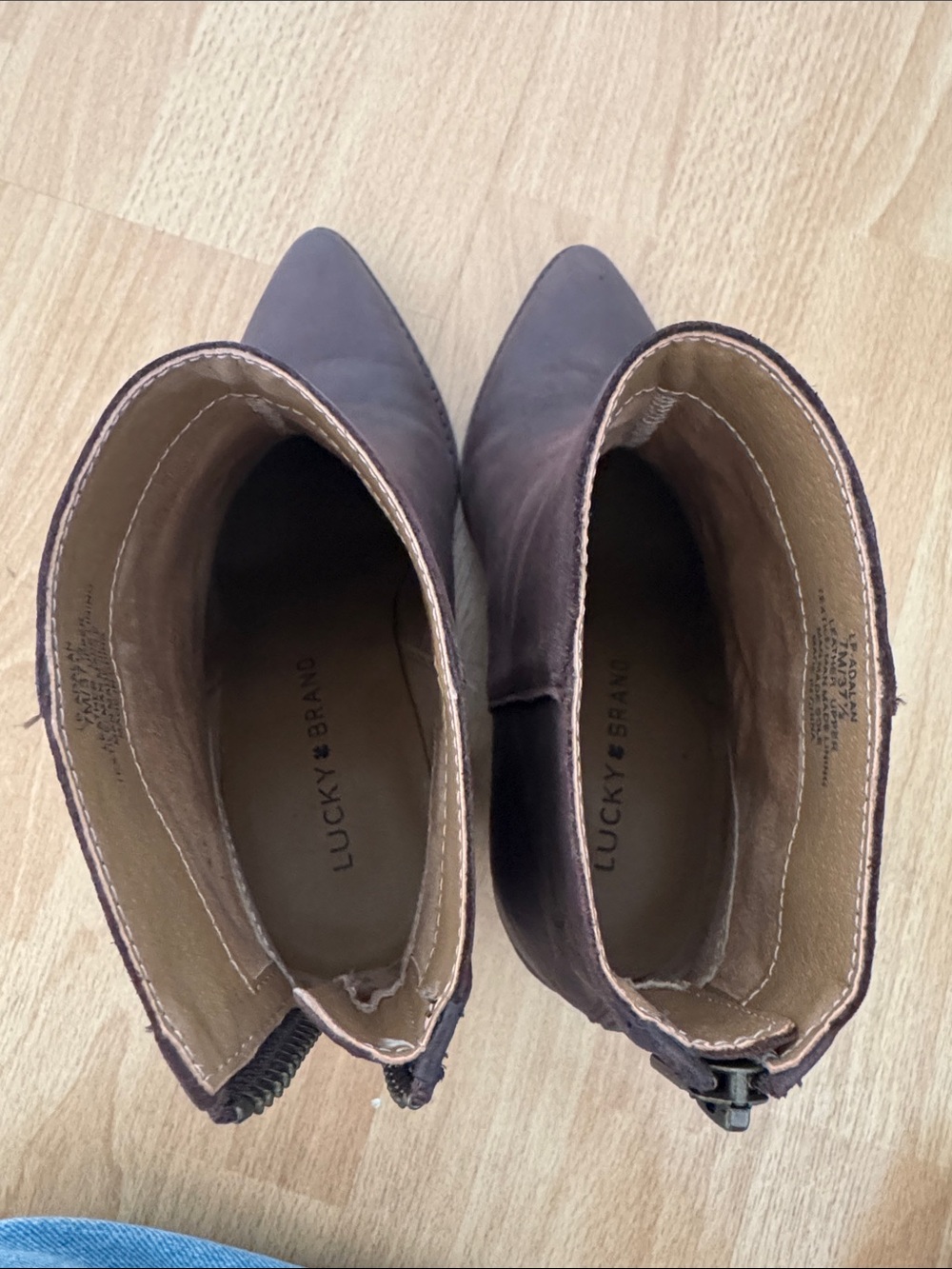 Lucky Brand Women’s Brown Leather Ankle Boots - Picture 2 of 5